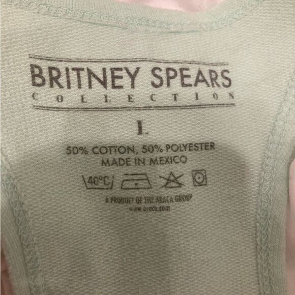 Britney Spears Mint Peace of Me Scoop Neck Tank Top Sz L - Picture 5 of 5